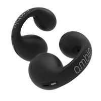 Ambie Bluetoothイヤーカフ型イヤホン AMBIE イヤーカフ型 フルワイヤレスイヤホン マイク対応 ブラック