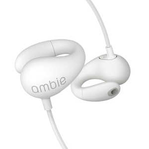 AMBIE イヤホン 耳かけ型 ［φ3.5mm ミニプラグ］ White AM-02WQ
