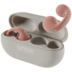 AMBIE ambie sound earcuffs Flamingo × Beige ［ワイヤレス(左右分離) /Bluetooth対応］ Flamingo × Beige AM-TW02/FBC