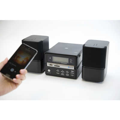 ORIGINALBASIC ミニコンポ ブラック[ワイドFM対応 /Bluetooth