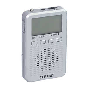 アイワ　AIWA ポータブルラジオ ワイドFM対応 シルバー AR-DP35S