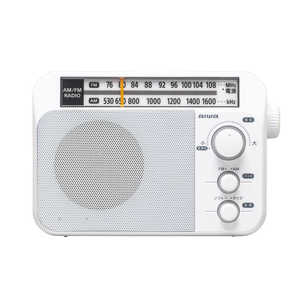 ＜コジマ＞ ANDO FM/AM ポータブルラジオ シルバー R18544