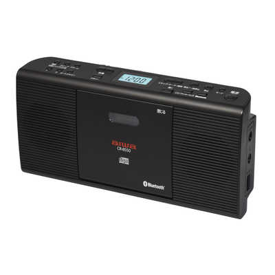 高速 割引 2024 東日本 アイワ AIWA Bluetooth対応CDラジオ ブラック［電源:AC100V/単2 その他