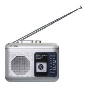 アイワ　AIWA ラジオカセットレコーダー S(シルバー) ラジオ機能付き シルバー S ［ラジオ機能付き］ TRA40