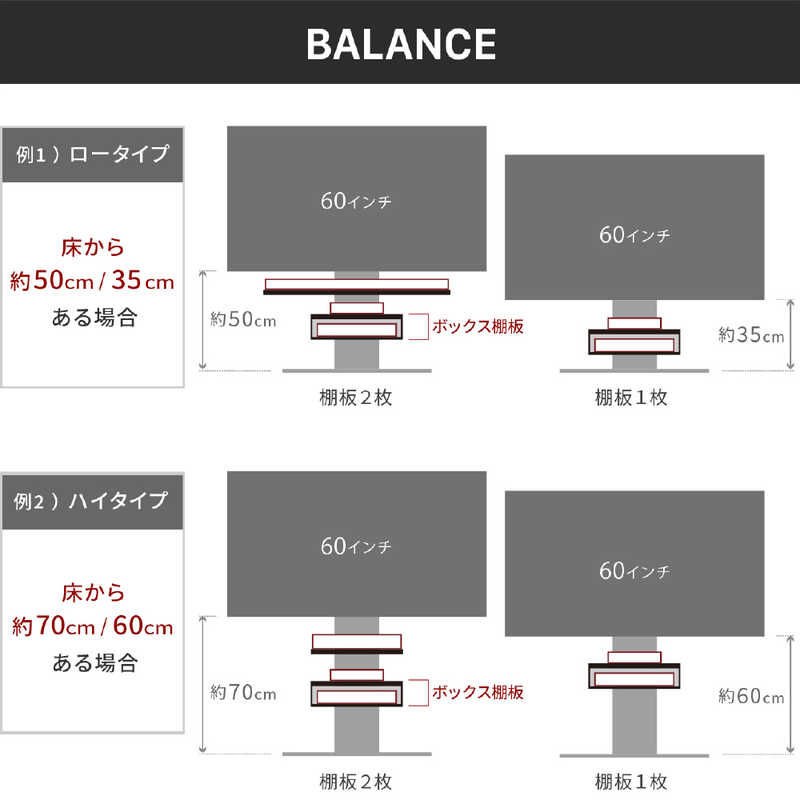 ナカムラ ナカムラ WALL テレビスタンド ボックス棚板 V2/V3/V5対応 サテンホワイト WLOS15111 WLOS15111