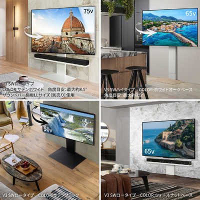 WALL V3 mini ロータイプ サテンホワイト EQUALS WALL テレビスタンド
