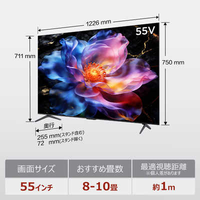 TCL 液晶テレビ P69Kシリーズ ［ 55V型 / Bluetooth 対応 / 4K対応