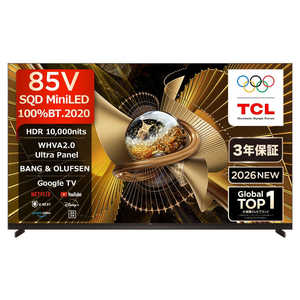 TCL SQD-MiniLED�e���r �m85V�^ / Bluetooth�Ή� / 4K�Ή� / YouTube�Ή��n(�v���O����) 85X11L