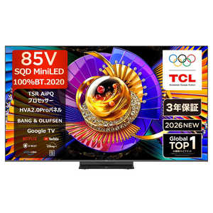TCL SQD-MiniLED�e���r �m85V�^ / Bluetooth�Ή� / 4K�Ή� / YouTube�Ή��n(�v���O����) 85C7L