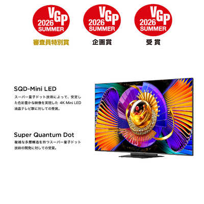 TCL SQD Mini LED液晶テレビ C7L 65V型 4K対応 4Kチューナー内蔵