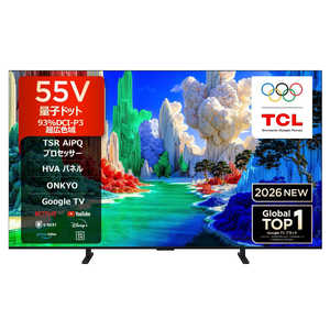 TCL 4K�ʎq�h�b�g�t���e���r �m55V�^ / Bluetooth�Ή� / 4K�Ή� / BS�ECS 4K�`���[�i�[���� / YouTube�Ή��n 55A400