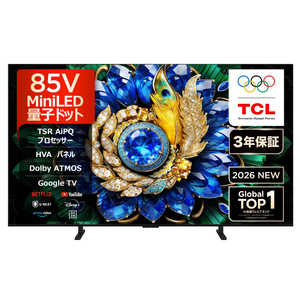 TCL �ʎq�h�b�gMiniLED�e���r �m85V�^ / Bluetooth�Ή� / 4K�Ή� / YouTube�Ή��n(�v���O����) 85A400M