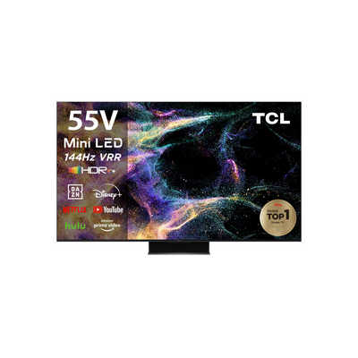 送料込TCL 55C845 55型 4K Mini LED チューナーレステレビ TCL チューナーレステレビ [ 55V型 / 4K対応 ]（TVチューナー非搭載