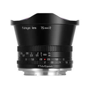 銘匠光学 カメラレンズ  TTArtisan 7.5mm F2 C Fisheye (ソニーE/APS-C用) ブラック
