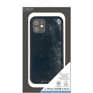 DEFF iPhone 12 mini 5.4インチ対応 ハイブリットケース エタンゼ ワイヤレスチャージャー対応 星空ブラック DCS-IPE20SSBK