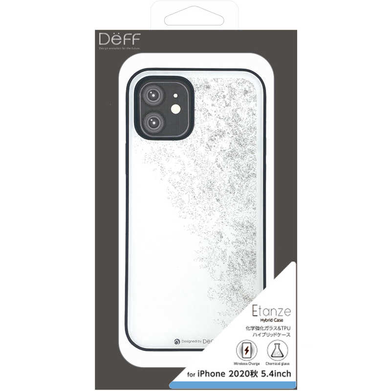 DEFF DEFF iPhone 12 mini 5.4インチ対応 ハイブリットケース エタンゼ ワイヤレスチャージャー対応 星空ホワイト DCS-IPE20SSWH DCS-IPE20SSWH