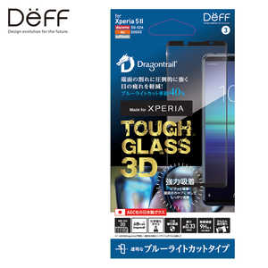 DEFF Xperia 5 II 用 ガラスフィルム｢TOUGH GLASS 3D｣ AGC社製のDragontrail使用 ブルーライトカット 3Dタイプガラスフィルム DG-XP5M23DB3DF