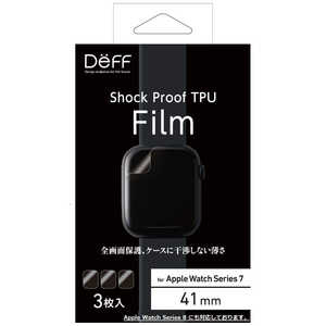 DEFF 【Apple Watch Series 7用保護フィルム 3枚入り】TOUGH FILM for Apple Watch Series 7(41mm) クリア  DFAW7413