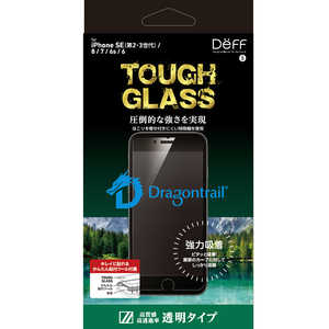 DEFF iPhone SE 第3世代 /SE 第2世代 /8/7 ガラスフィルム 透明/ドラゴントレイル TOUGH GLASS DGIPSE3G3DF