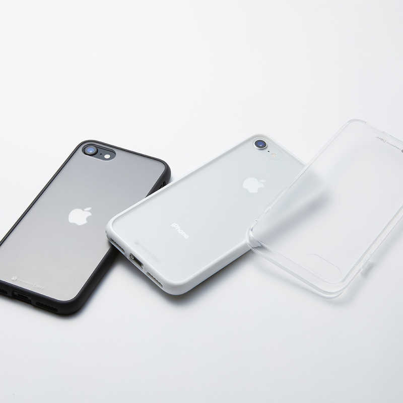 DEFF DEFF iPhone SE 第3世代 /SE 第2世代 /8/7 ケース ハーフマットガラス＆TPU複合素材ケース「Etanze Lite」 ホワイト DCSIPELSE3WH DCSIPELSE3WH