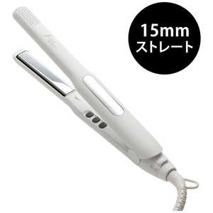 サロンムーン ミラーイオン ストレートヘアアイロン 15mm WHITE [交流（コード）式] SLM008WH