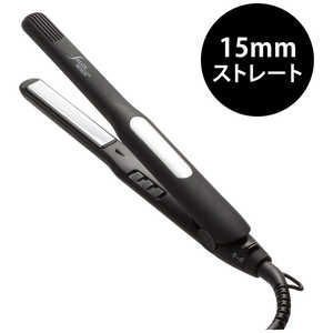 ASHIGARU サロンムーン ミラーイオン ストレートヘアアイロン 15mm BLACK [交流（コード）式] SLM008