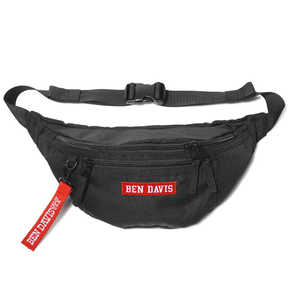 ベンデイビス BEN DAVIS BDW-9274 ロゴテープウエストバッグ大 BLACK/RED BDW9274 ベンデイビス BEN DAVIS BDW-9274 ロゴテープウエストバッグ大 BLACK/RED BDW9274