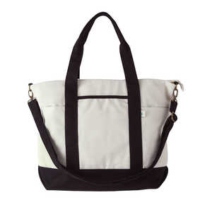 STYLEON アドナインス AddNinth ＃SFA-0117 カラーキャンバス 2WAYトート(Lサイズ) IVxBK.アイボリーxブラック SFA0117LSIZE
