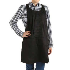 バックヤードファミリー Cloudnine クラウドナイン ＃ 胸ピンタック後サロペット型エプロン ML 07.BLACK NAP6202