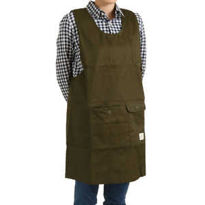 バックヤードファミリー Cloudnine クラウドナイン ＃ ベスト型片脇ボタンエプロン ML 75.KHAKI NAP6203