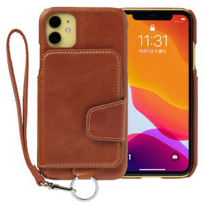 トーモ RAKUNI Leather Case for iPhone 11 rak-19ipm-car キャラメルブラウン