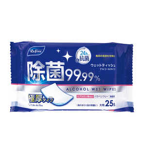 LIFEDOPLUS リファイン 極厚 アルコール除菌 大判 ウェットティッシュ 25枚 LE-651 LIFEDOPLUS リファイン 極厚 アルコール除菌 大判 ウェットティッシュ 25枚 LE-651