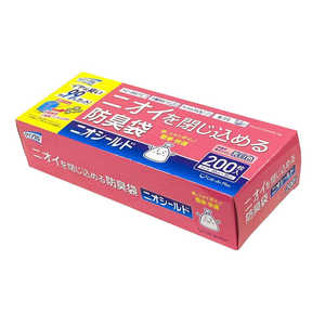 LIFEDOPLUS ニオイシールド 防臭袋 ゴミ袋 おむつ 生ごみ 200枚入 クリンクル 乳白色 615702