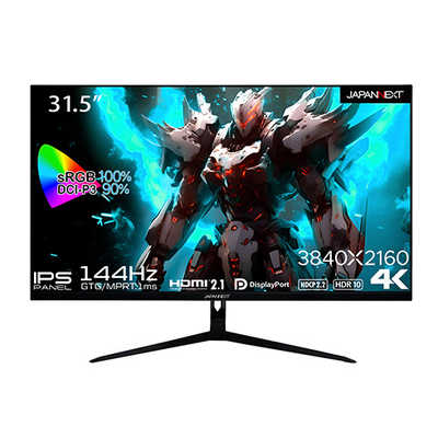 JAPANNEXT ゲーミングモニター 31.5インチ IPSパネル 4K(3840x2160