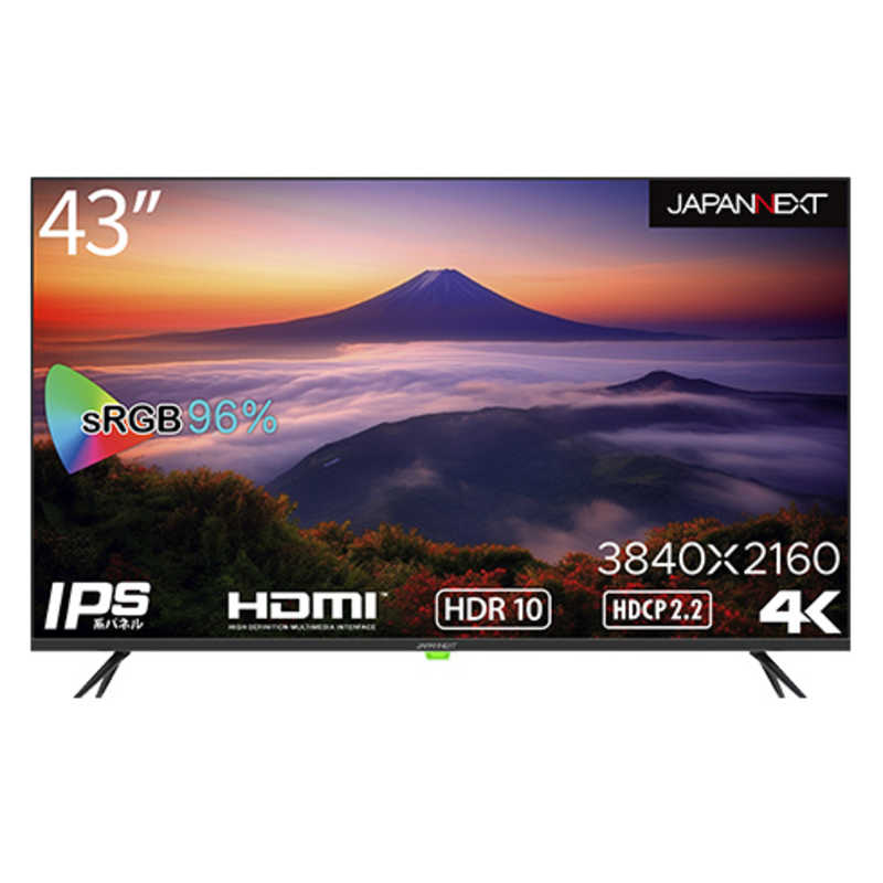 JAPANNEXT JAPANNEXT JAPANNEXT 43インチ 大型4K(3840x2160)液晶ディスプレイ HDR対応 HDMI USB再生対応 サイネージ JN-IPS4302TUHDR JN-IPS4302TUHDR
