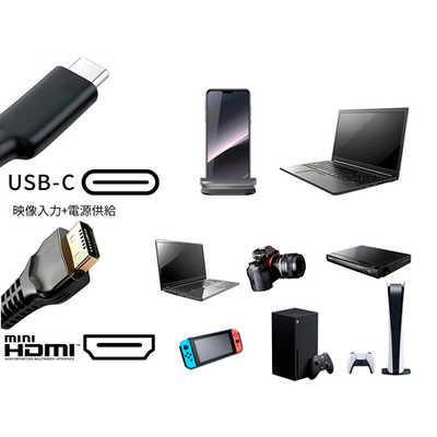 JAPANNEXT USB-C接続 PCモニター 10.5インチ IPSパネル フルHD＋