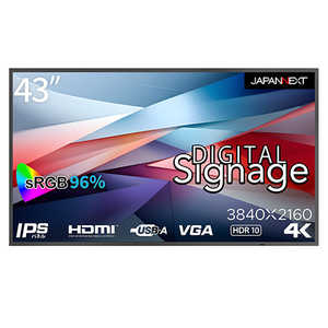 JAPANNEXT �f�W�^���T�C�l�[�W �m43�^ /4K(3840×2160) /���C�h�n JN-Si43UHDR-24