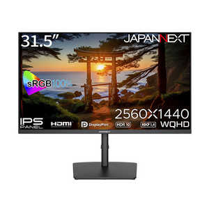 JAPANNEXT 31.5 IPSѥͥ WQHD(2560x1440) վ˥ HDMI DP HDR sRGB100 ⤵Ĵ ԥܥåȵǽ 31.5 /磻ɡ JN-IPS315WQHD