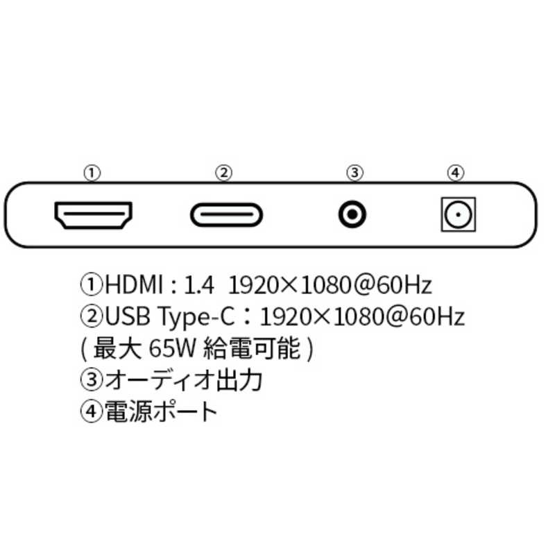 JAPANNEXT JAPANNEXT 23.8インチIPSパネル搭載 フルHD液晶モニター HDMI USBC(65W給電)  ［23.8型 /フルHD(1920×1080) /ワイド］ JN-IPS2380FHD-C65W-N JN-IPS2380FHD-C65W-N