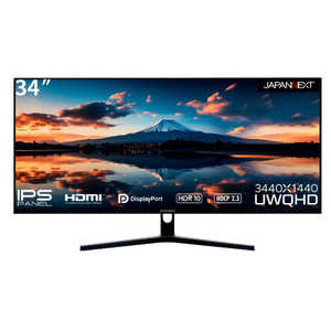 JAPANNEXT 34IPSѥͥ UWQHD(3440x1440)٥ȥ磻ɥ˥ HDMI DP 34 /UWQHD(34401440) JN-IPS3401UWQHDR