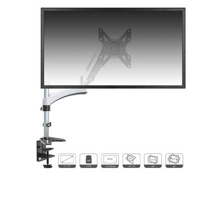 JAPANNEXT モニターアーム [1画面 /15~55インチ] 4軸 クランプ式 ガス