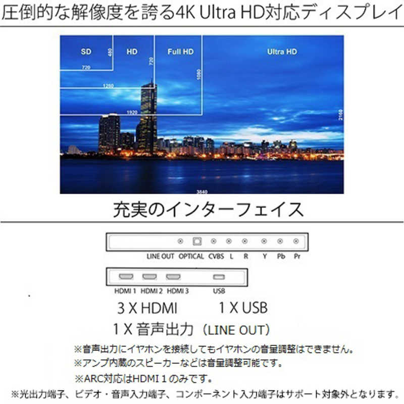 JAPANNEXT JAPANNEXT PCモニター ブラック [43型 /4K(3840×2160） /ワイド] JN-IPS4300TUHDR JN-IPS4300TUHDR