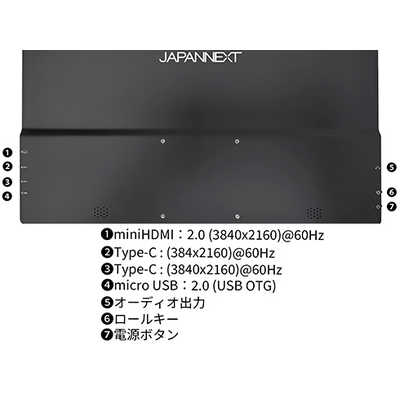 JAPANNEXT 15.6インチ 有機EL(OLED)パネル搭載 モバイルモニター