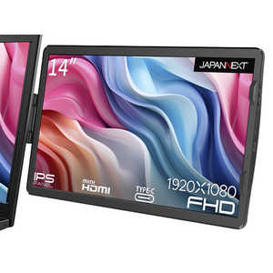 JAPANNEXT 14C` 1920x1080𑜓x m[gPC^oCj^[ USB Type-C miniHDMI m11.6^ /tHD(1920×1080) /Chn JN-MDO-IPS140FHD