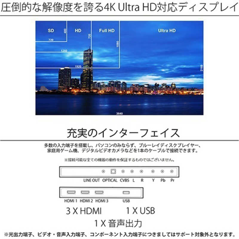 JAPANNEXT JAPANNEXT PCモニター ブラック [65型 /4K(3840×2160） /ワイド] JN-IPS6500TUHDR JN-IPS6500TUHDR