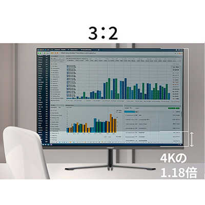 JAPANNEXT IPSパネル搭載 4K Plus(3840x2560)解像度 液晶モニター JN