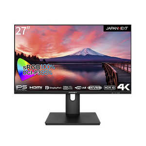 JAPANNEXT 27インチ IPSパネル搭載 4K(3840×2160) /ワイド 解像度 液晶モニター JN-IPS273UHDR-C65W