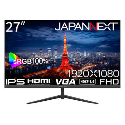JAPANNEXT 27インチ IPSパネル搭載 フルHD(1920x1080)解像度 液晶