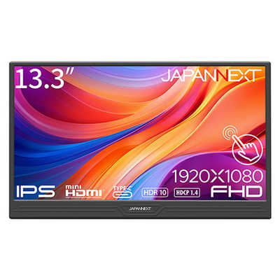 JAPANNEXT IPSパネル搭載 10点マルチタッチ対応 モバイルモニター
