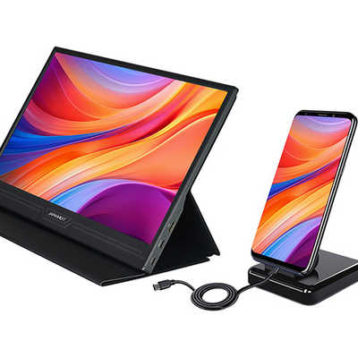 JAPANNEXT IPSパネル搭載 10点マルチタッチ対応 モバイルモニター